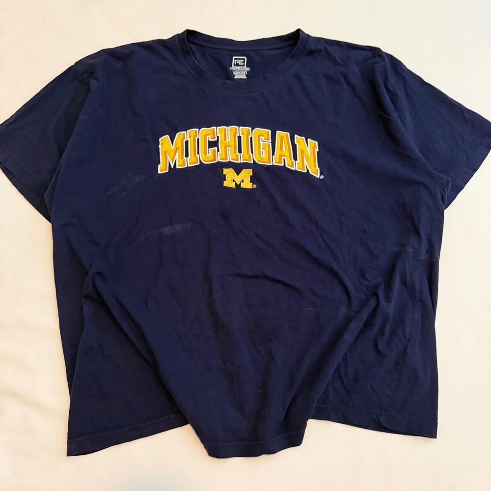 Proedge Michigan T-Shirt Men 3XL Navy Blue Short Sleeve NCAA Graphic Tee